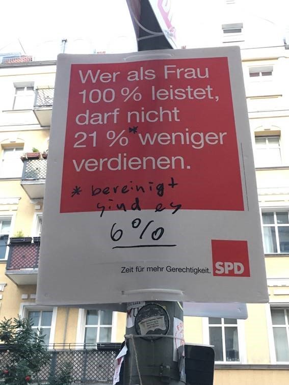 HSchaeferIW's tweet photo. in Friedrichshain sind einige Wähler besser informiert als diejenigen, die sie vertreten wollen #Lohnlücke https://t.co/s4oQ7LTFET