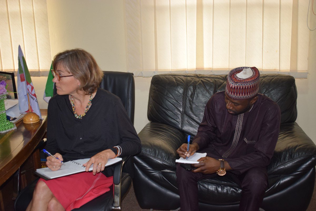 KDHSSD's tweet photo. 21/09/17 - Haj. Hafsat M. Baba @HafsatMohBaba received in her office, officials of DRPC Kano &amp; Dr. Annie Bunting of York University Canada. https://t.co/38wYTno3BI