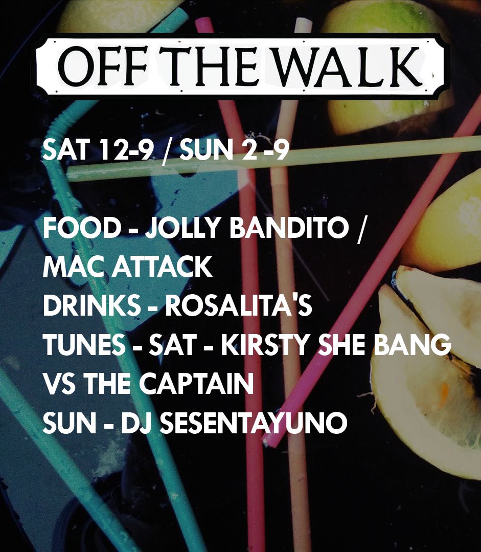 OffTheWalk1's tweet photo. This weekend at #OffTheWalk @kirstielorpat @soulfood365 #SheBangRaveUnit #Strut #leith #Dj #streetfood #drinks #dalmenystreet https://t.co/Vf4h1qYFAr
