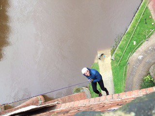 Our brave MD, Rob, abseiling 40m off Larpool Viaduct in Whitby to raise funds for the Royal Agricultural Benevolent Institution <a href="/RABIcharity/">RABI - the Farmers Charity</a>