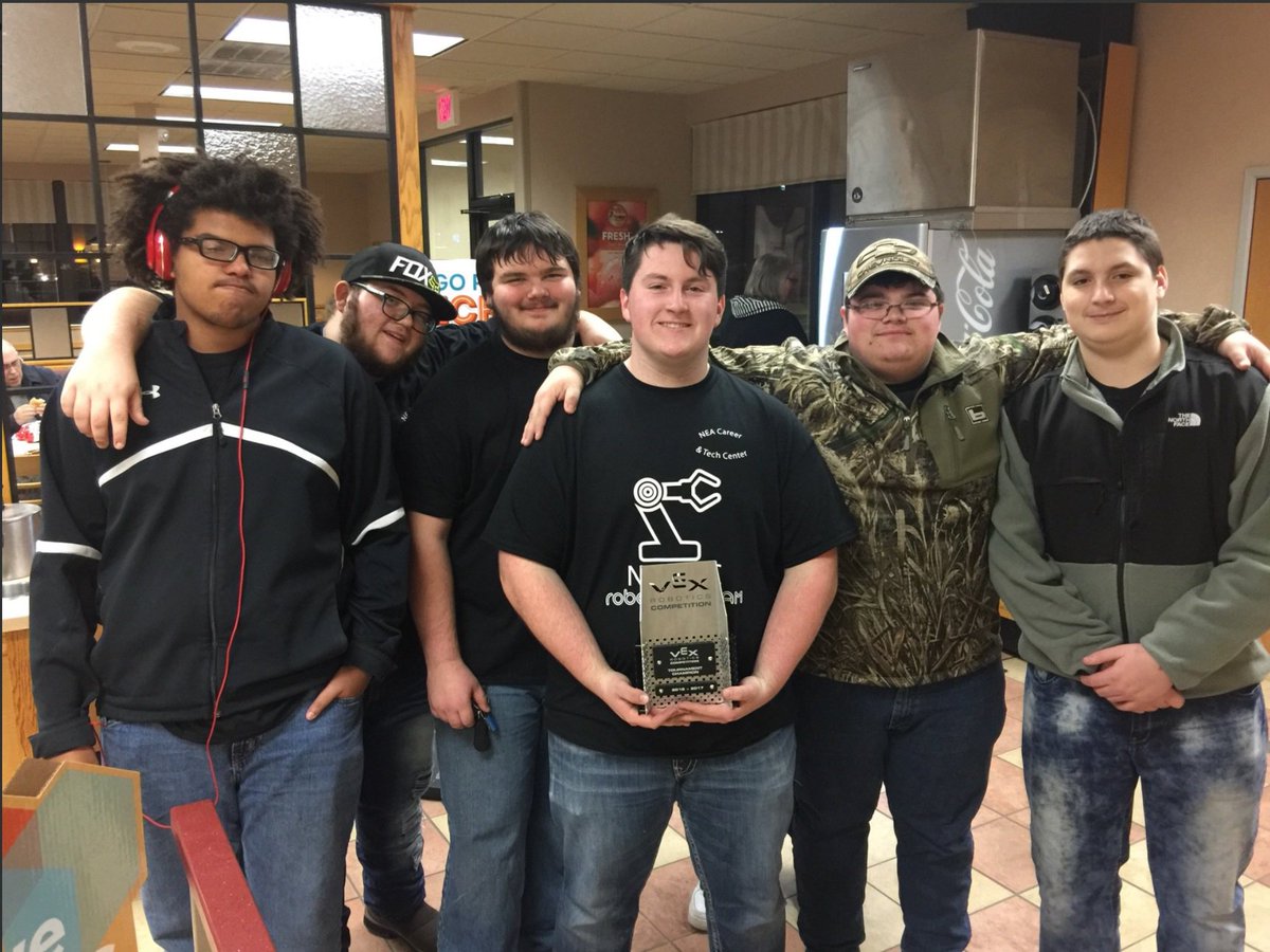 NEACTCRobotics's tweet photo. We're blessed to be the recipient of a $1,200 robotics award. What a great team of driven and dedicated young men! #NEACTCRobotics https://t.co/n9ug9loAqu