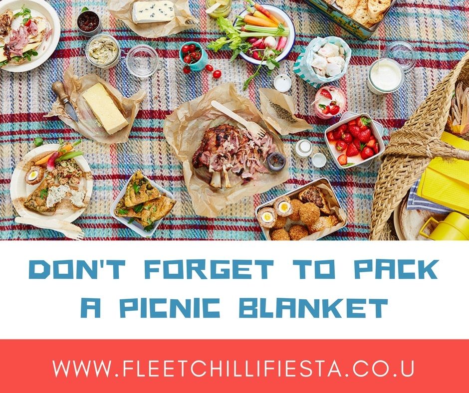 ChilliFiesta's tweet image. No-one likes a soggy bottom! Don't forget to pack a picnic blanket and camping chairs for your @ChilliFiesta street food picnics.