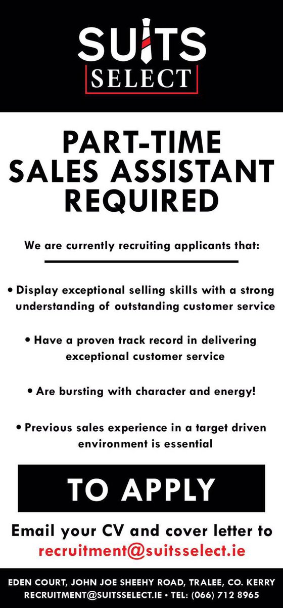 SuitsSelectIE's tweet image. Join the team