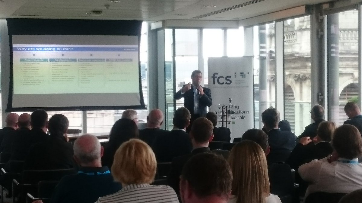 SU_FCS's tweet photo. 'So, why are we doing all of this?' asks Dan Warren of #Samsung at @FCS_UK's Comms Provider '17 #fcsCP17 @TMGB #5G https://t.co/IhJRh1LQFh