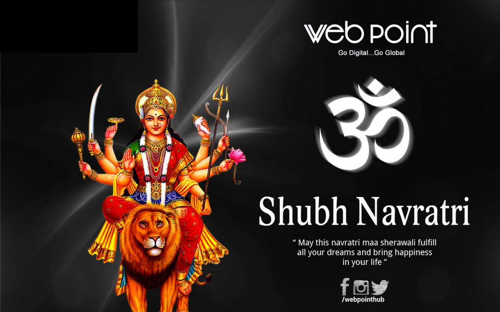 webpointhub's tweet photo. #HappyNavratri 
everyone! May your days ahead be full of happiness, prosperity &amp; colour positivevibes.
@webpointhub  
#SocialMediaMarketing https://t.co/W78GMlhXVf