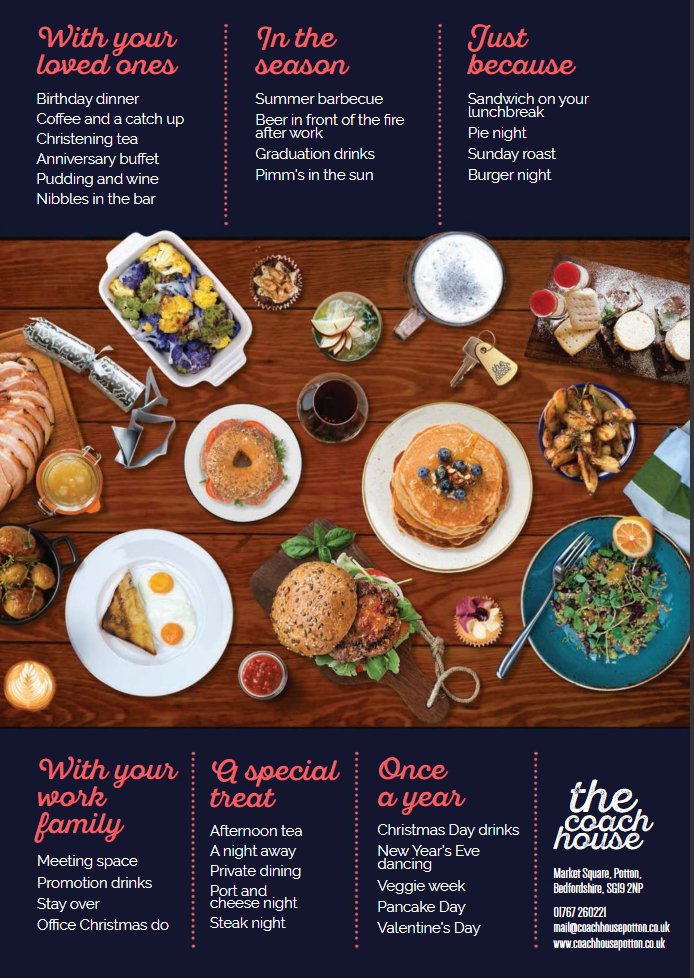 The Coach House Potton
A meal for every occasion!
<a href="/TheCoachPotton/">The Coach House</a>