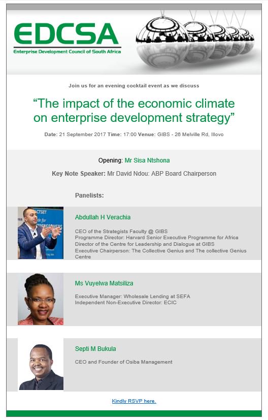 EDC_SA's tweet photo. #EDECONOMICTALK "The impact of Economic climate on enterprise development strategy" https://t.co/RMLAADHj8f