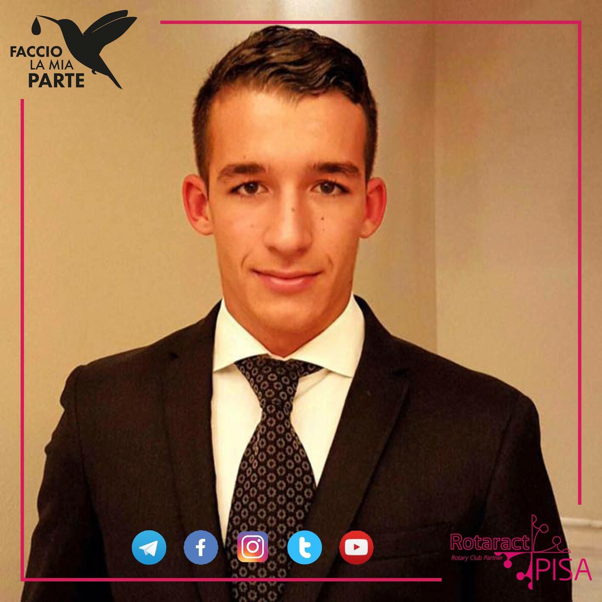 rtcpisa's tweet image. Oggi facciamo tanti auguri di Buon Compleanno al nostro socio Marco de Vivo 🎉🎈

#RotaractPisa #FaccioLaMiaParte #HappyBDay