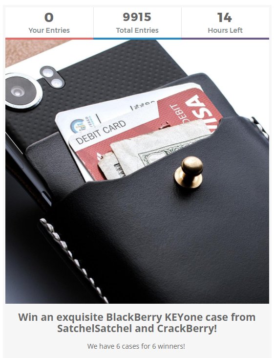 There's only a few hours left to enter for a free handmade #Blackberry #KEYone leather case! Hurry! ⌛️😀
bit.ly/2xqLGZy