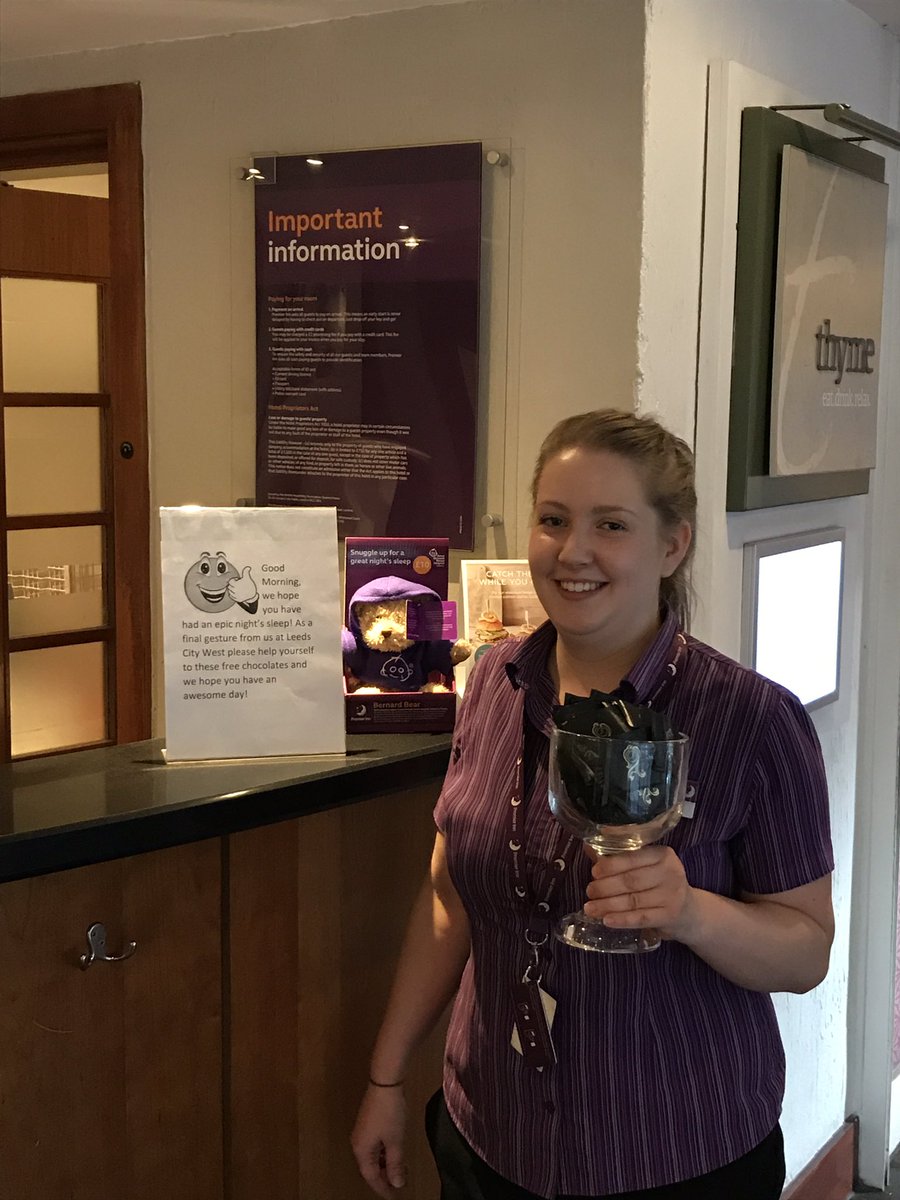 Nothing wrong with a bit of chocolate to start the day off after a great night stay and a full premier inn breakfast #greatgoodbyes