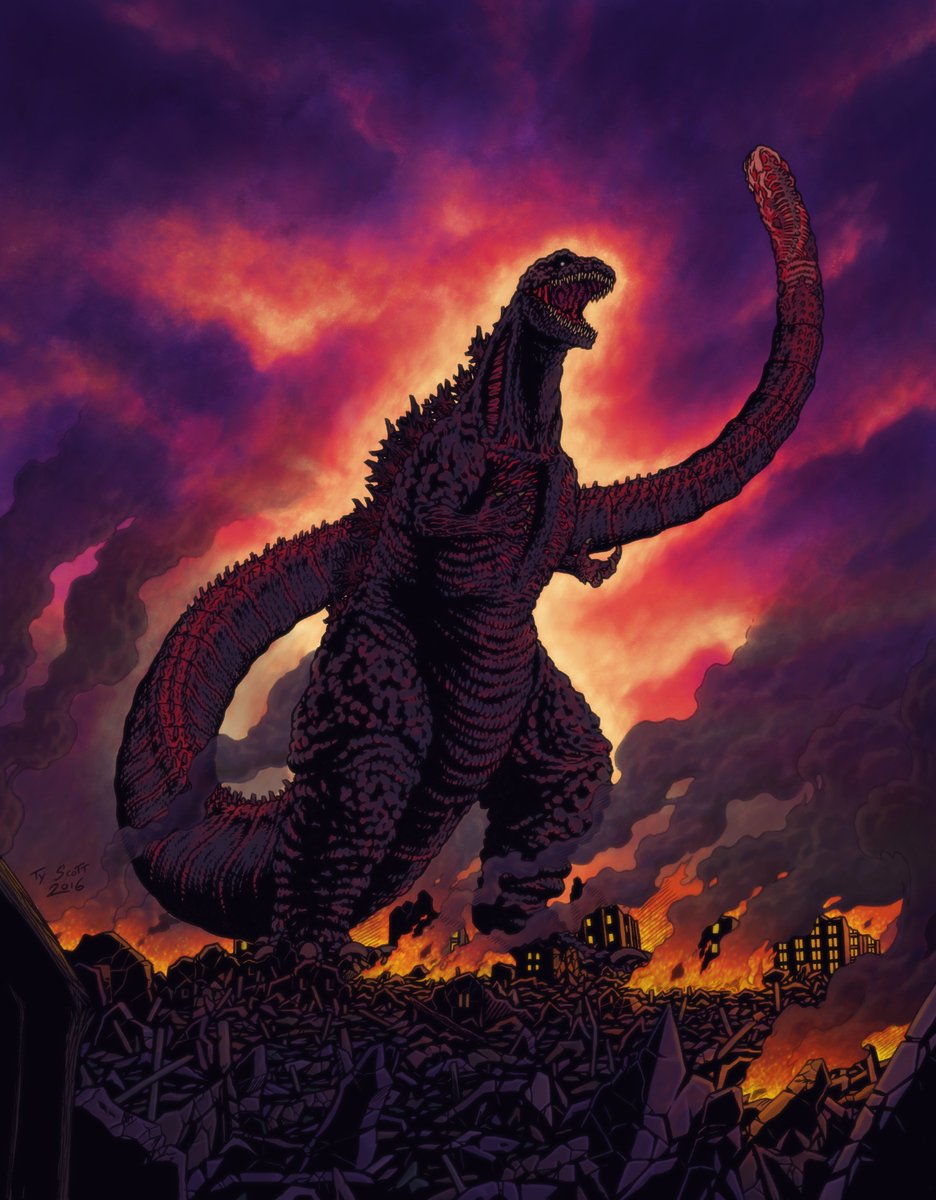 Shin Godzilla fan art I did back when the movie first came out last year #G...