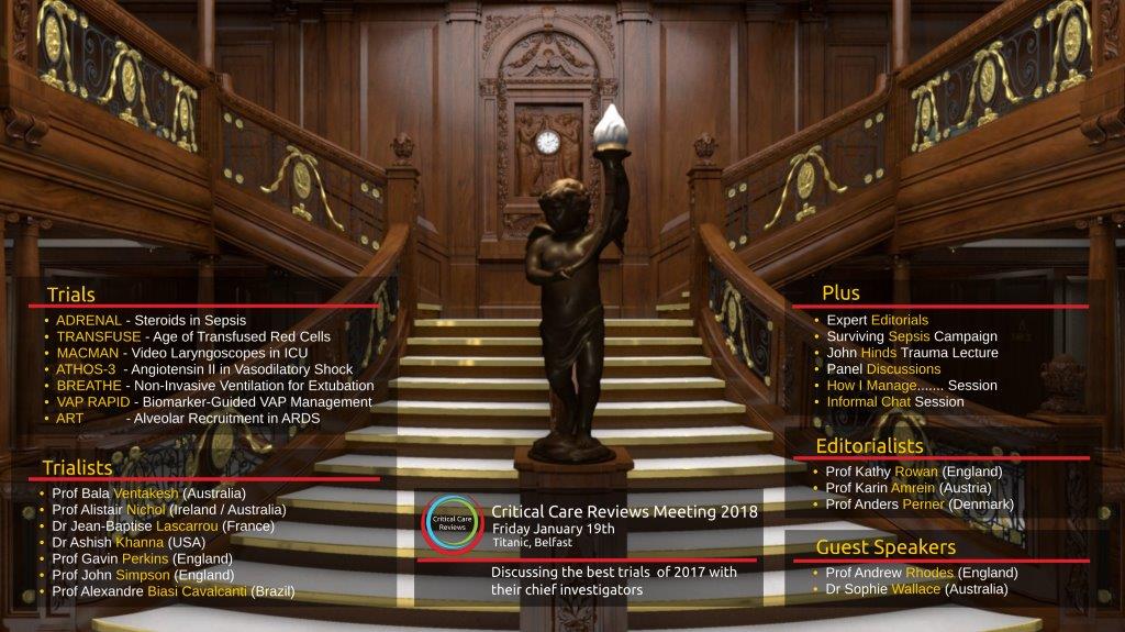 Great meeting,  truly international and it's in Belfast.  For EM, ICU physicians,  and acute physicians.