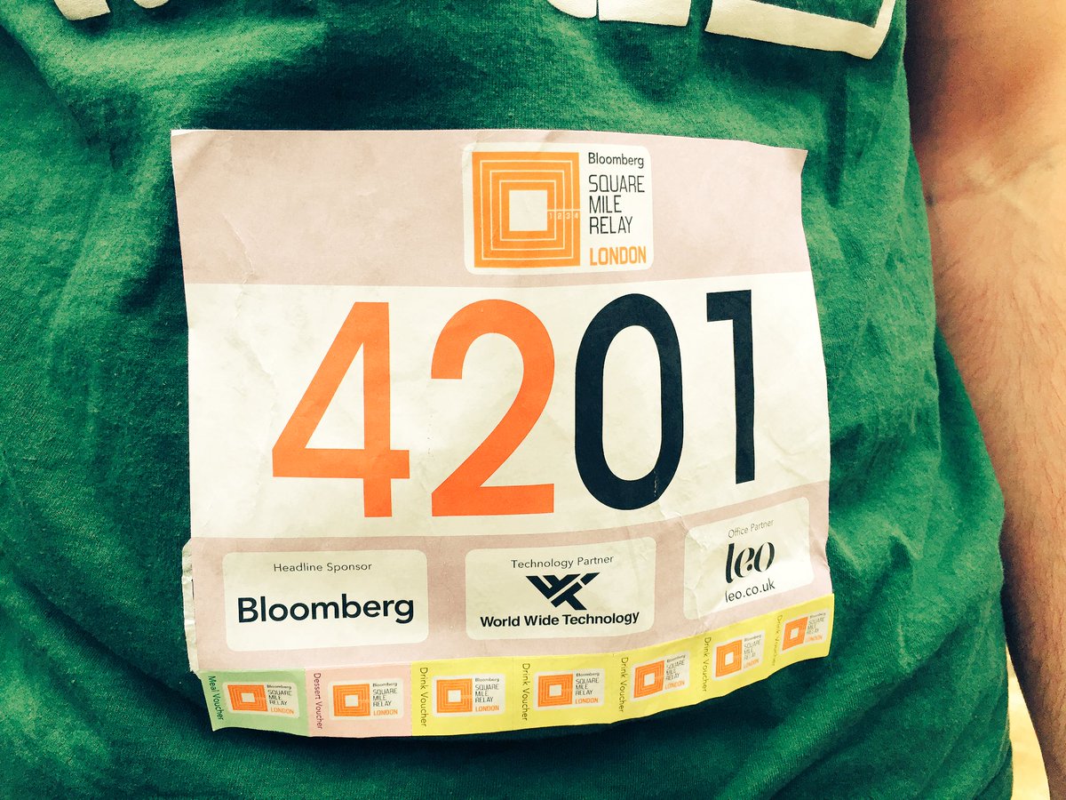 fr_devs's tweet photo. Auspiciously perhaps, we are team 42! #WeRunThisCity @SquareMileLDN https://t.co/xzVYJseTxE