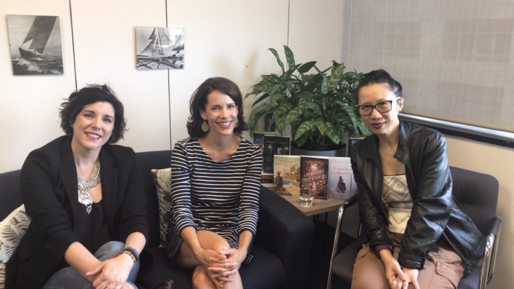 BerkleyPub's tweet photo. Couldn't tune in live for our chat with @deannaraybourn, @JulianaGray (@authorbeatriz), &amp; @sherrythomas? Watch here: https://t.co/Nl8WEpt0hJ https://t.co/c0Ht7i31Cq