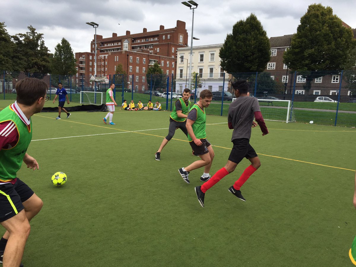 Jolliffe12's tweet photo. New students enjoying the 
@UCLActive Football Tournament as part of welcome week activity #ProjectActive ⚽️ https://t.co/lZmTmHlPJc