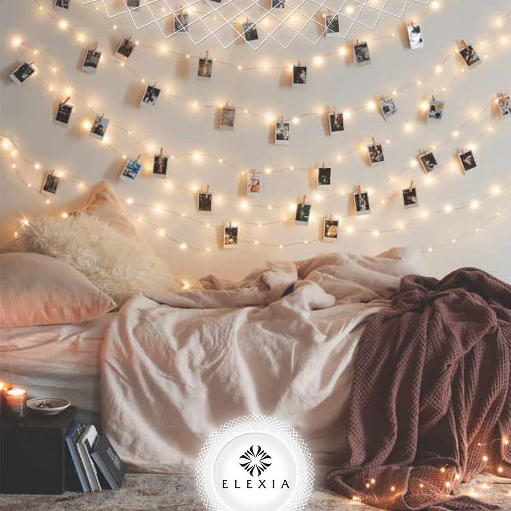 Işıklardan ve fotoğraflardan yaratacağınız bir duvar albümü ile siz de evinizde romantik bir görünüm sağlayabilirsiniz.