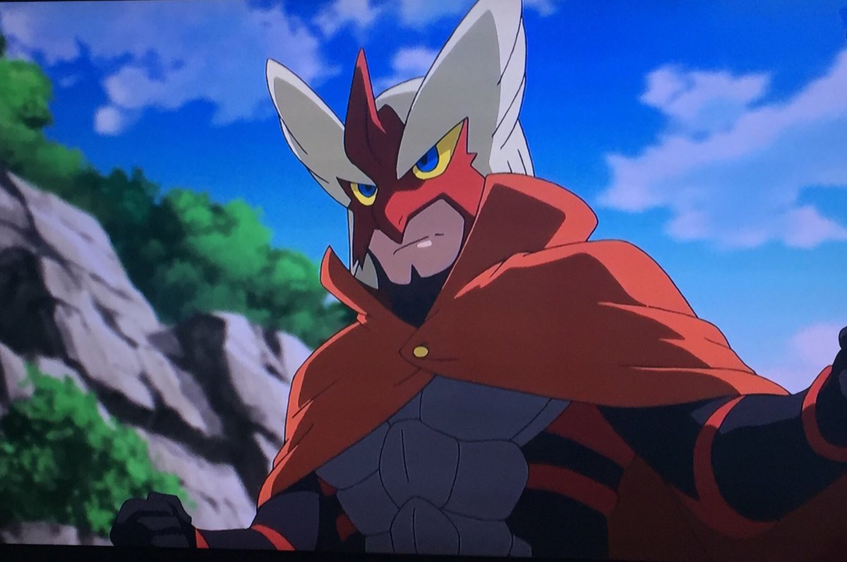 葱黒 ネギクロ でも 個人的にギロッシュに似てるのはポケモンxyに登場したバシャーモ仮面だと思うんだよね 色合いも同じ赤だし 笑