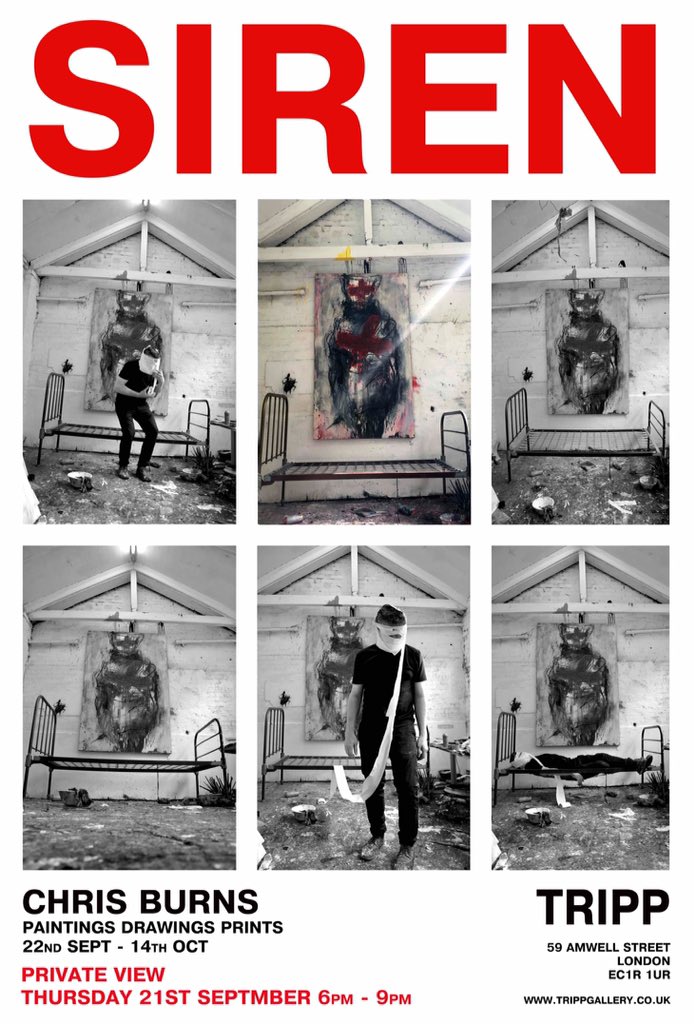 #PrivateView 6-9pm this evening #AmwellStreet #Clerkenwell

Tripp Gallery presents a solo exhibition by Chris Burns