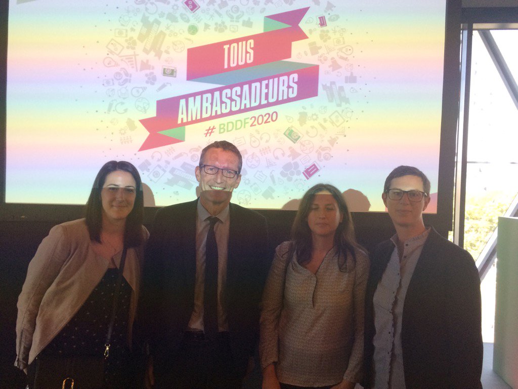CecileHETZLENB's tweet photo. #roadshowbdff2020 #Les ambassadeurs du groupe de cergyouestvald Oise en action pour partager le projet https://t.co/qHQidST2fC