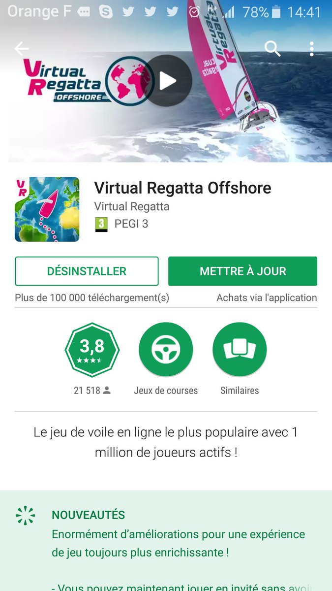 OxvenVR's tweet photo. L'application Android de @VirtualRegatta est désormais disponible. Installation indispensable pour tester les nouvelles fonctions de #vro3 https://t.co/U1NmzQ6589