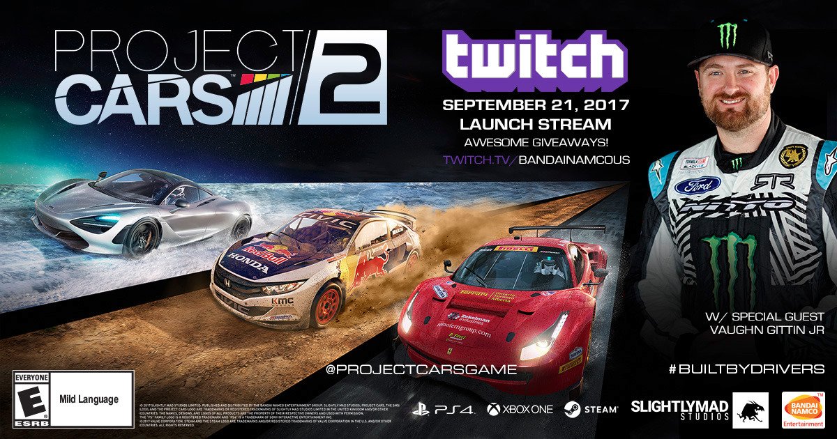 TMThrustmaster's tweet photo. #ProjectCars2 goes LIVE at 4.pm PST with @VaughnGittinJr demonstrating and a #Thrustmaster T150 Force Feedback giveaway ;)
#builtbydrivers https://t.co/9aqvNWEItd