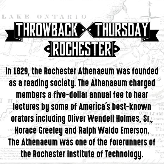 #ThrowbackThursdayRochester #ThrowbackThursday #RochesterHistory #RochesterInstituteofTechnology #RIT @RITtigers #Athenaeum #HoraceGreenly 🧠