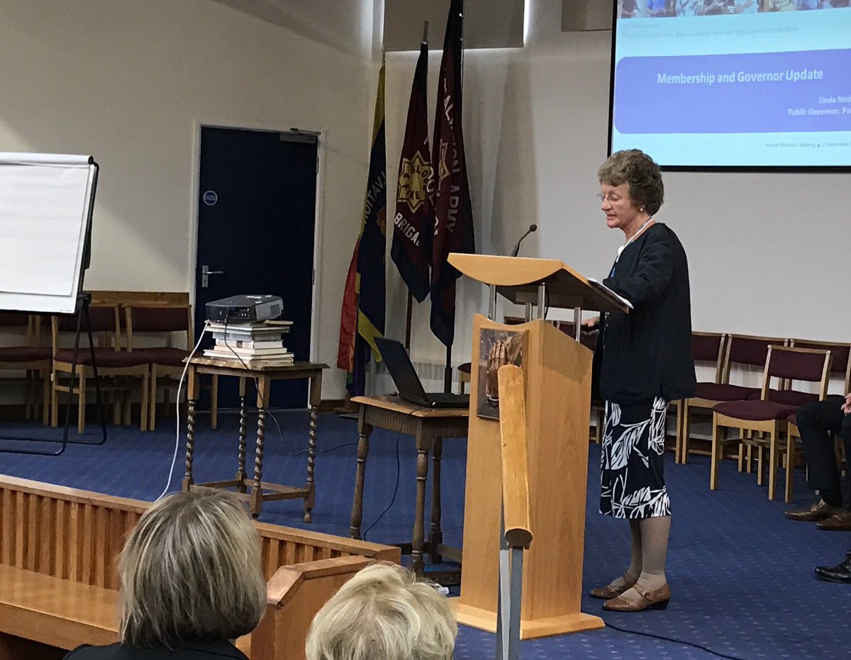 Poole_Hospital's tweet photo. Linda Nother, public governor, updates the meeting on membership activity: "Encourage your friends and family to become members" #amm17 https://t.co/LFzrCVWN8U
