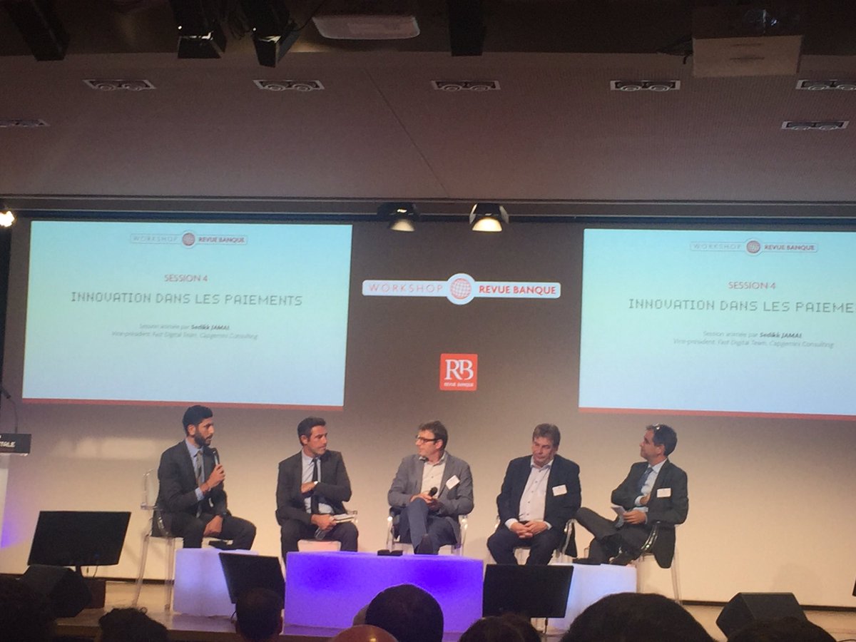 LevalloisMath's tweet photo. Table ronde sur les innovations dans les paiements à #revuebanque avec @SeddikJamai et @vcolbert https://t.co/P64KR0fQsN