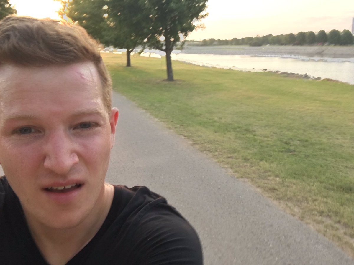 Exhausted picture of me running through Oklahoma City, OK 