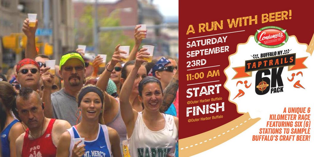 Run, Bike, Walk, or stroll through delicious local craft beers along the @outerharborbflo with us and <a href="/ConsumersBeer/">Consumer’s Beverages</a> bit.ly/6K6Pack