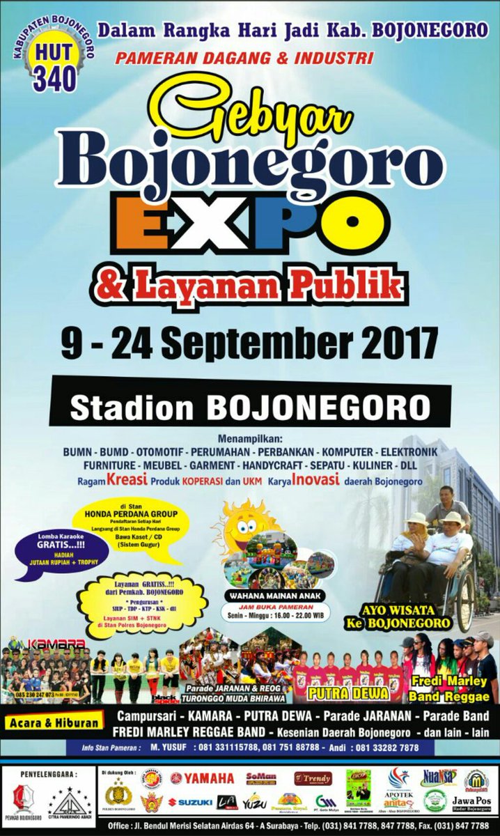 H- 2

save the date BOJONEGORO!!

see you at BOJONEGORO EXPO 
23 September 2017
start on 7pm till end💞

see yaaaaa