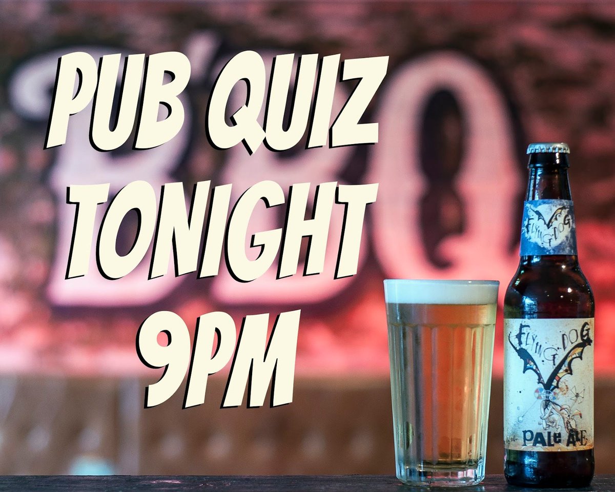 Aright, get your smarty pants on, it’s #PubQuiz time! £40 bar tab to the winner &amp; rollover jackpot starts this week at £25. <a href="/WhatsOnGlasgow/">What's On Glasgow</a>