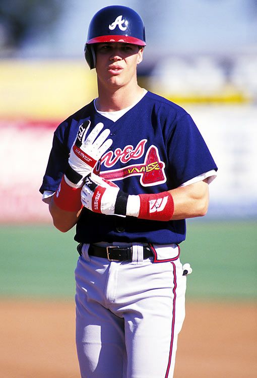 Grant McAuley on X: On this day 1993: #Braves top prospect Chipper Jones  swatted his 1st career extra-base hit, a 2B off #Expos Mel Rojas in an 18-5  Atlanta win  /
