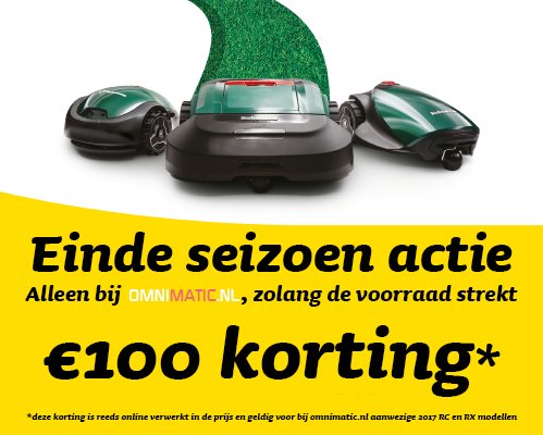 Het seizoen loopt op z'n einde, daarom geeft omnimatic.nl korting op de nog aanwezige voorraadmodellen. Kijk snel op ow.ly/PdBz30fke3b