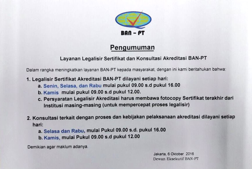 Cara cek akreditasi ban pt Cara cek akreditasi ban pt