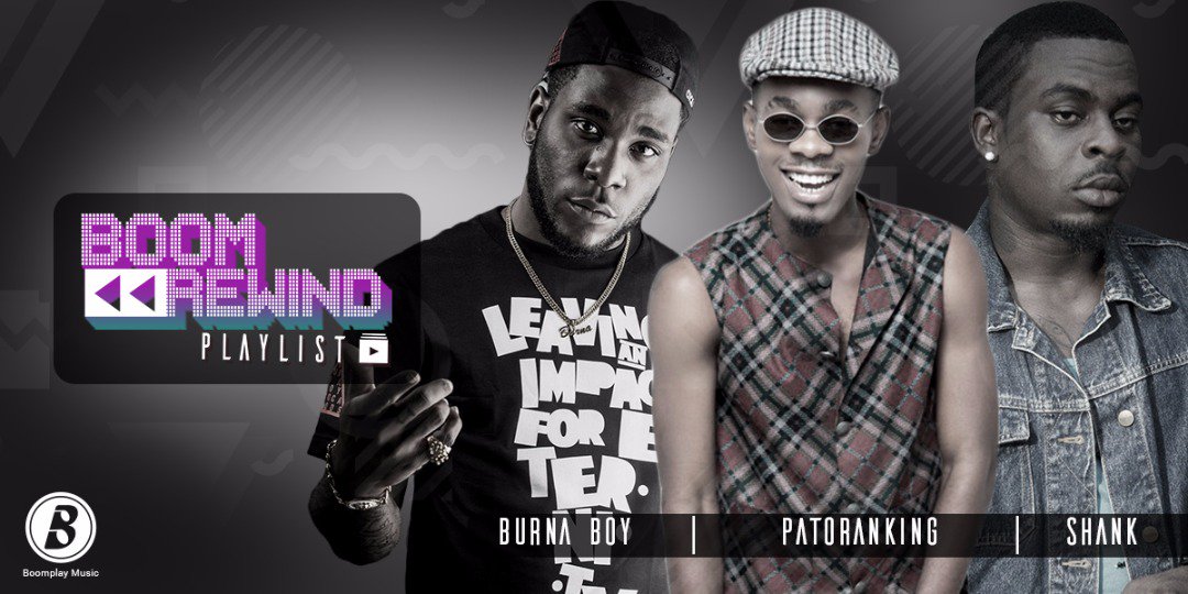 BoomplayNigeria's tweet photo. Thrice as hot! Hear & download the #BoomRewind playlist ft @Patorankingfire, @Shanksaydat & @BurnaBoy now โถ https://t.co/EurNtmJ64x https://t.co/NAFX2dz6sy