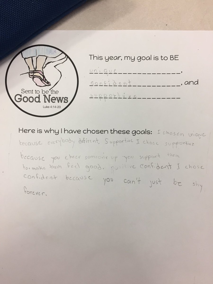 christina_cola's tweet photo. Great goal setting in gr4 @brownj4smi @StMichaelOCSB Sent to be the Good News! https://t.co/cCEackaQrt