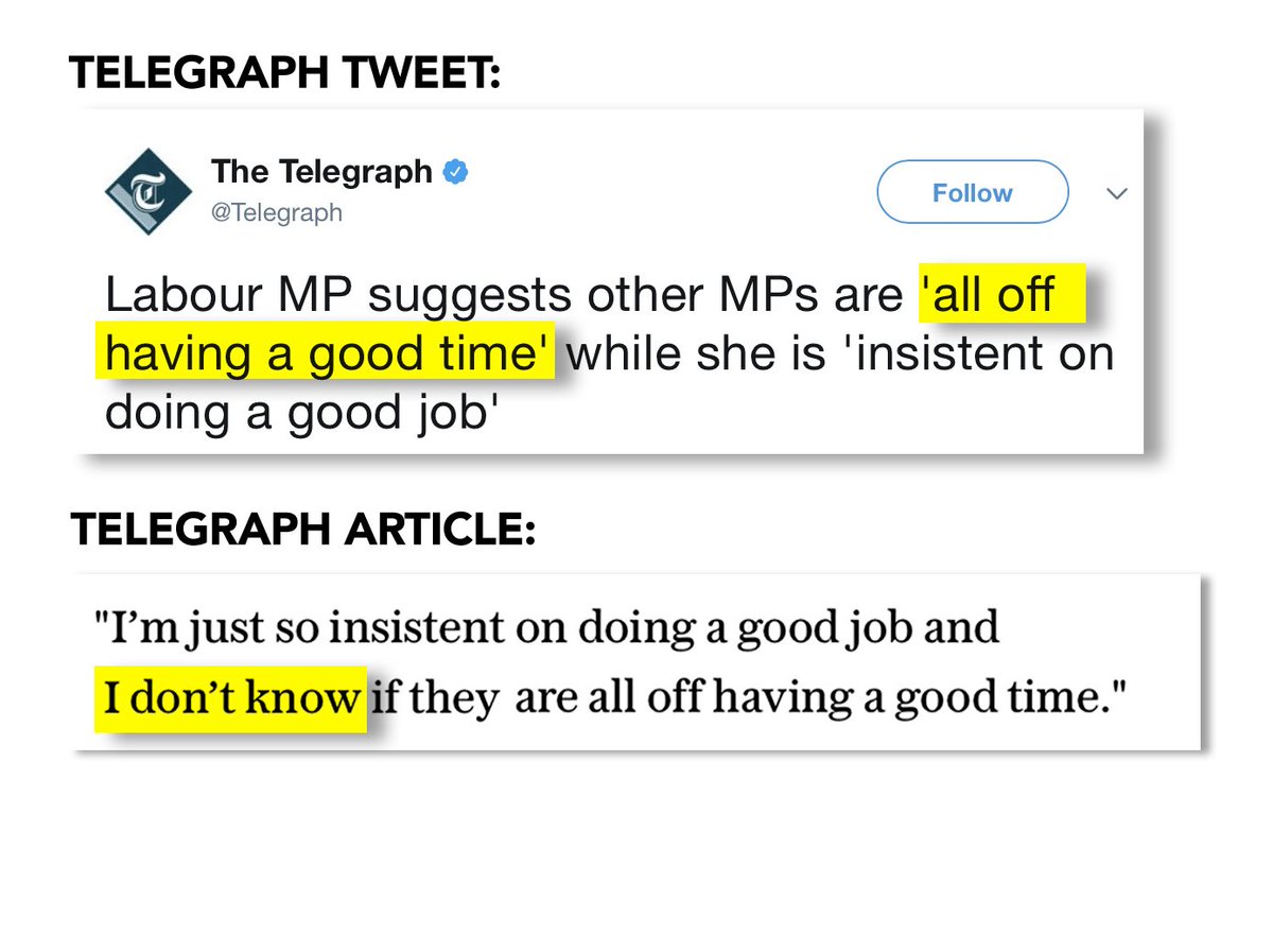 EL4JC's tweet photo. And outlets like @Telegraph wonder why people have lost faith with the mainstream media? #FakeNews #Clickbait https://t.co/vovO5eTJg2