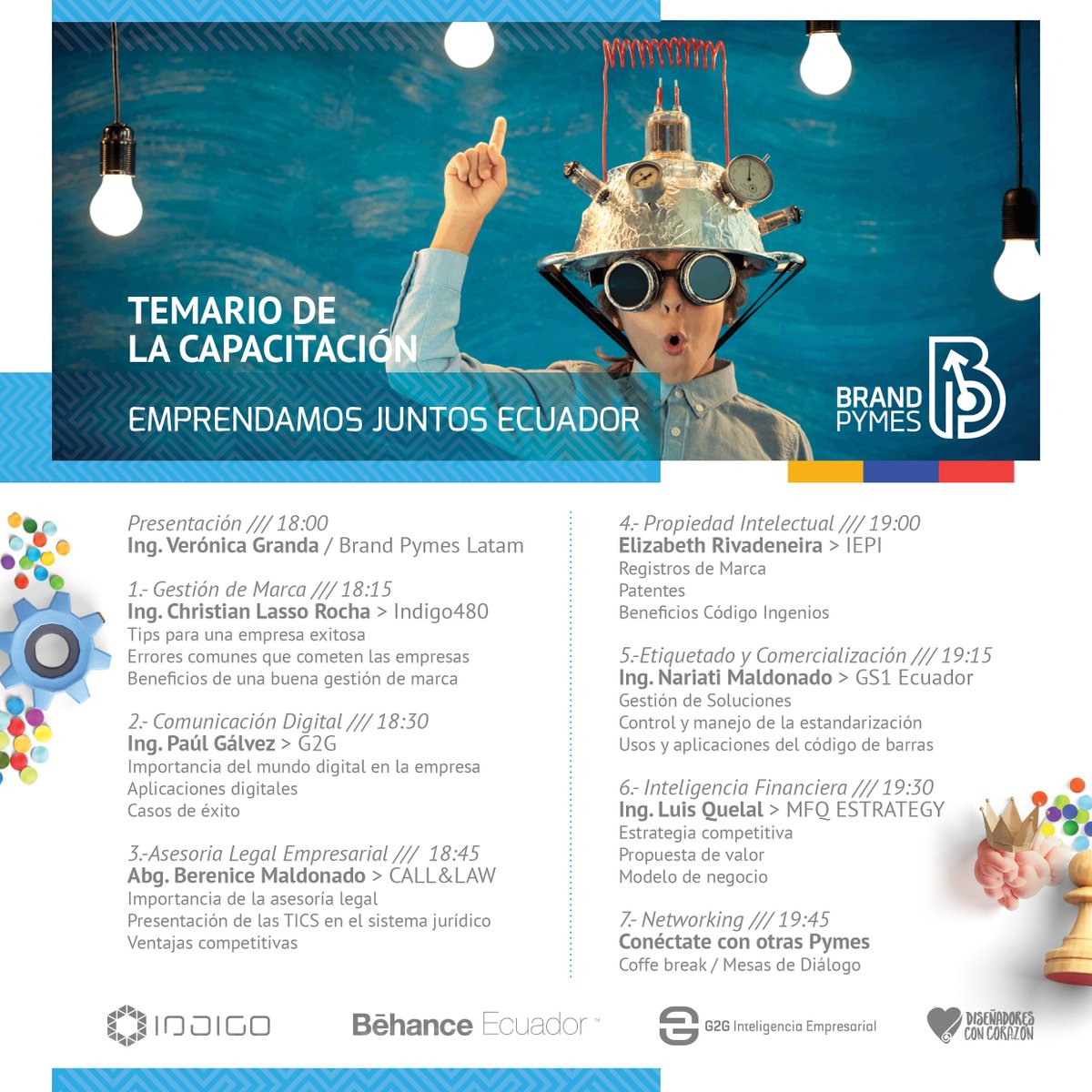 behanceQUITO's tweet photo. #EmprendeEcuador🇪🇨️ 🚀 💡encuentros para emprendedores y capacitación totalmente gratuito.
https://t.co/Vh7Lol2cYW https://t.co/GyhoDQGHV5