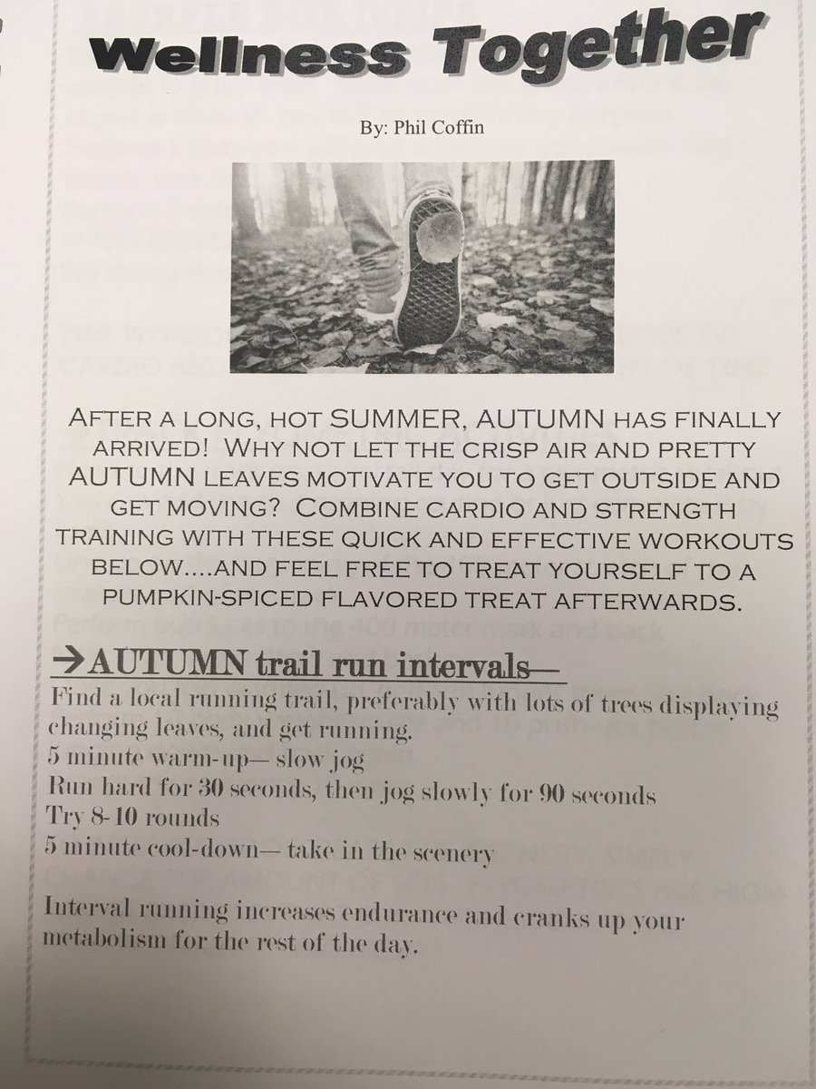 pcoffin10's tweet image. September Wellness Newsletter!! Autumn Workouts!! #perocks #hearthealth #beautifuloutside #healthyteachers #recipes😁