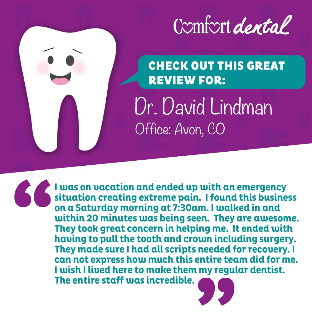 Comfort Dental On Twitter Check Out This Great Review For Dr
