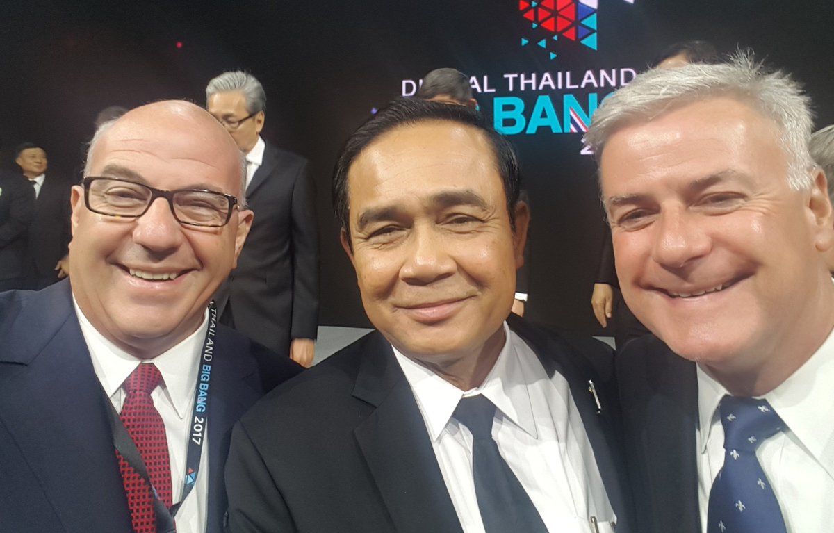 Jortmans's tweet photo. Wonderful time at the #GECplus in #Bangkok, & had the honor to take a selfie with @SpeakerJeff and the Prime Minister of Thailand. #GENAsia https://t.co/Jke3DUOie3