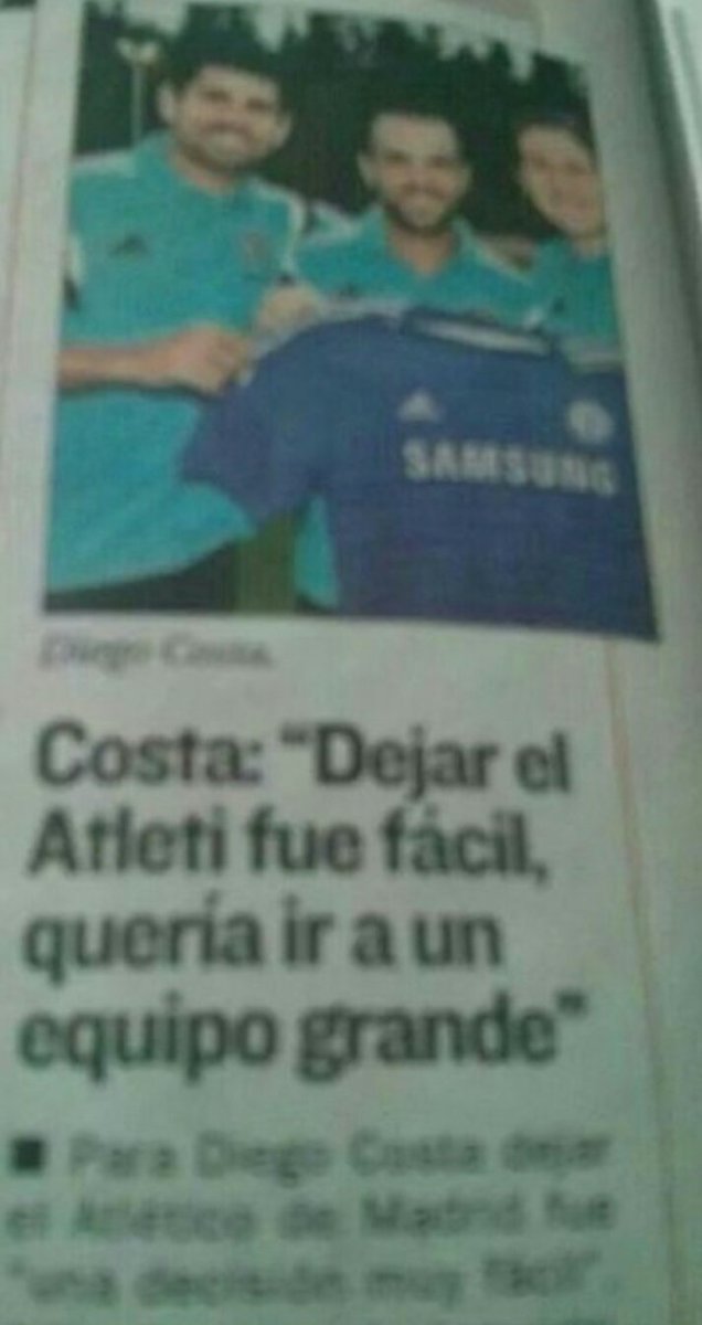 david__Atleti's tweet image. Diego costa,nuevo fichaje, y la gente aplaudiendo... Poco se ríen de nosotros y poco nos pasa!! #FuckRataCosta #ElEscudoNoSeToca #FuckWanda