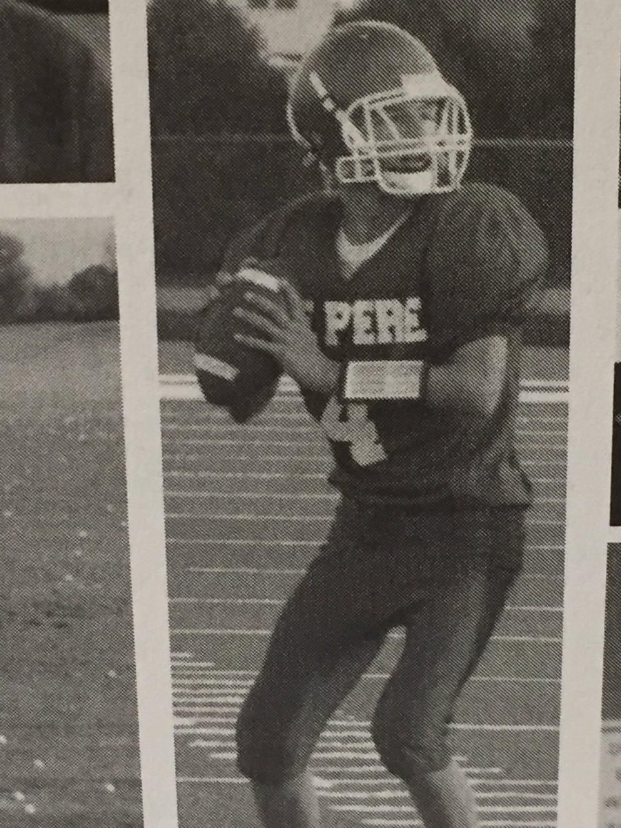Maker_FBCoach's tweet photo. #TBT, C-Bo just last year quarterbacking the freshmen, now leading the varsity. #redbirdrally #flyasone #4pillars #babyface https://t.co/6zukbQFji7