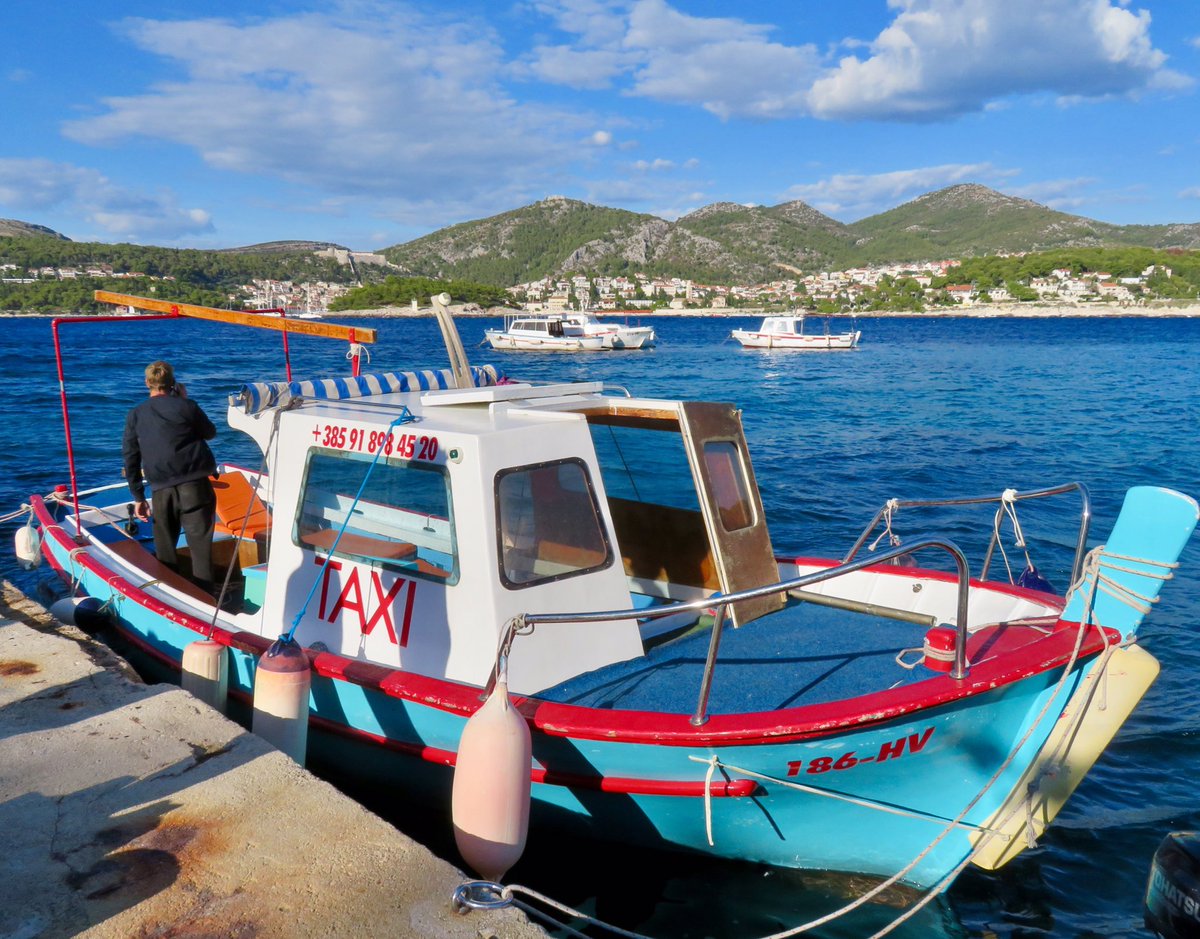 Gaymenonholiday's tweet photo. The gorgeous #Croatia town of #Hvar from our water taxi going to the nearby island #Jerolim for a day of relaxation. https://t.co/N3FbM1ARzv