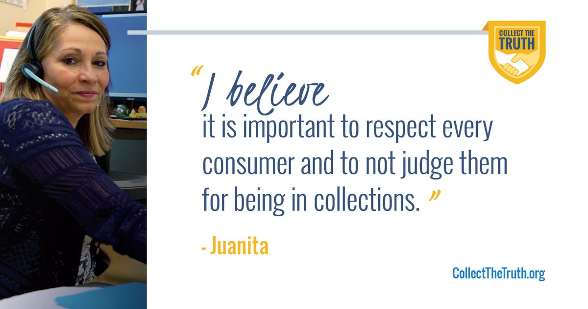 CollectTruth's tweet image. The faces behind debt collection: learn about Juanita's rewarding career as a Call Center Supervisor buff.ly/2xU75M3