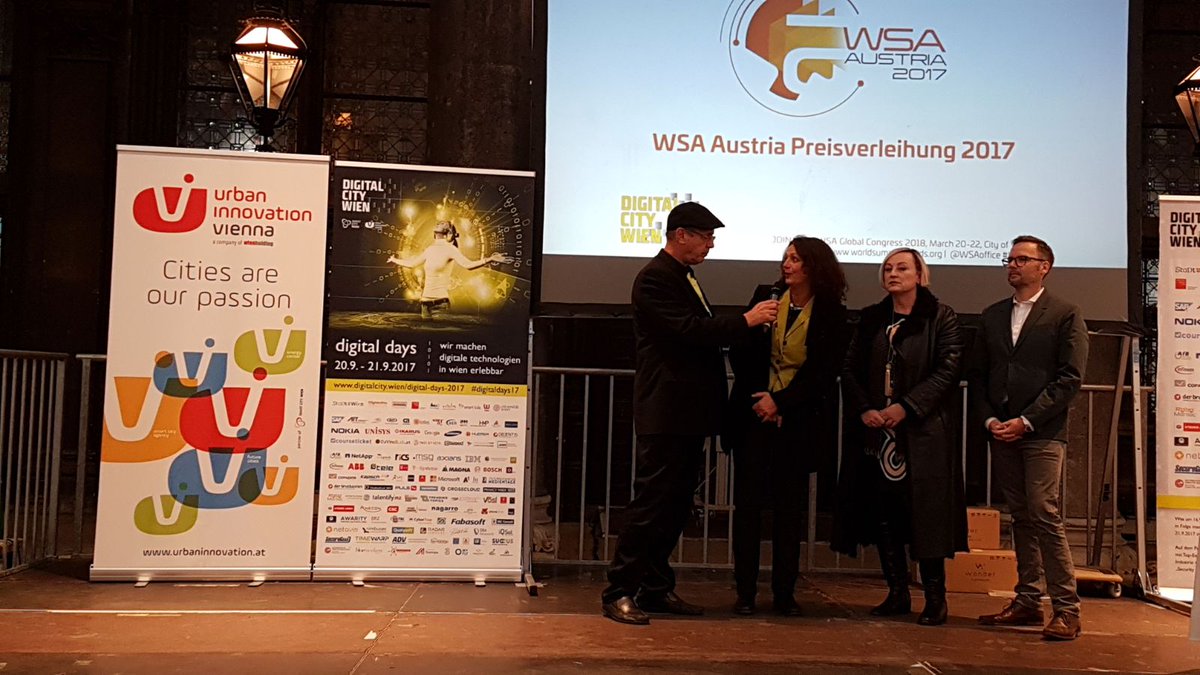 smartcityWien's tweet photo. Wold Summit Award-Verleihung bei den #digitaldays17 #digitalcity #wien https://t.co/m6qsTSmLQd