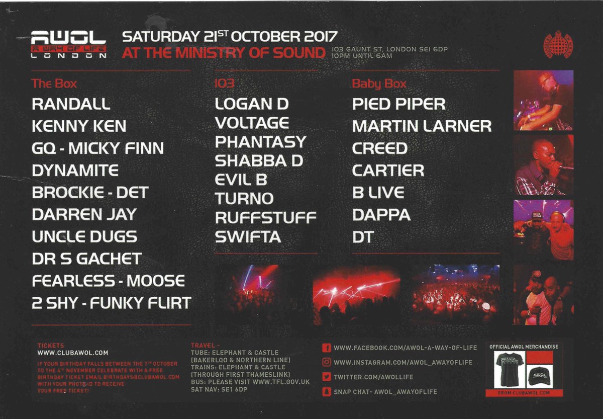 Flying Squad (@flyingsquadclub) on Twitter photo 🔈🔈 One month to go till <a href="/awollife/">AWOL A Way Of Life</a> returns to <a href="/ministry_club/">Ministry of Sound Club</a> <a href="/Randallmac2/">Dj Randall</a> <a href="/KennyDJKen/">Kenny Ken</a> <a href="/djbrockie/">dj brockie</a> <a href="/McdetUk/">Mc det</a> <a href="/DjCartier/">DJ Valentino Cartier</a> <a href="/djphantasy/">DJ PHANTASY ⭐️⭐️</a> +more😎🔥🎉 🔈🔈 One month to go till <a href="/awollife/">AWOL A Way Of Life</a> returns to <a href="/ministry_club/">Ministry of Sound Club</a> <a href="/Randallmac2/">Dj Randall</a> <a href="/KennyDJKen/">Kenny Ken</a> <a href="/djbrockie/">dj brockie</a> <a href="/McdetUk/">Mc det</a> <a href="/DjCartier/">DJ Valentino Cartier</a> <a href="/djphantasy/">DJ PHANTASY ⭐️⭐️</a> +more😎🔥🎉