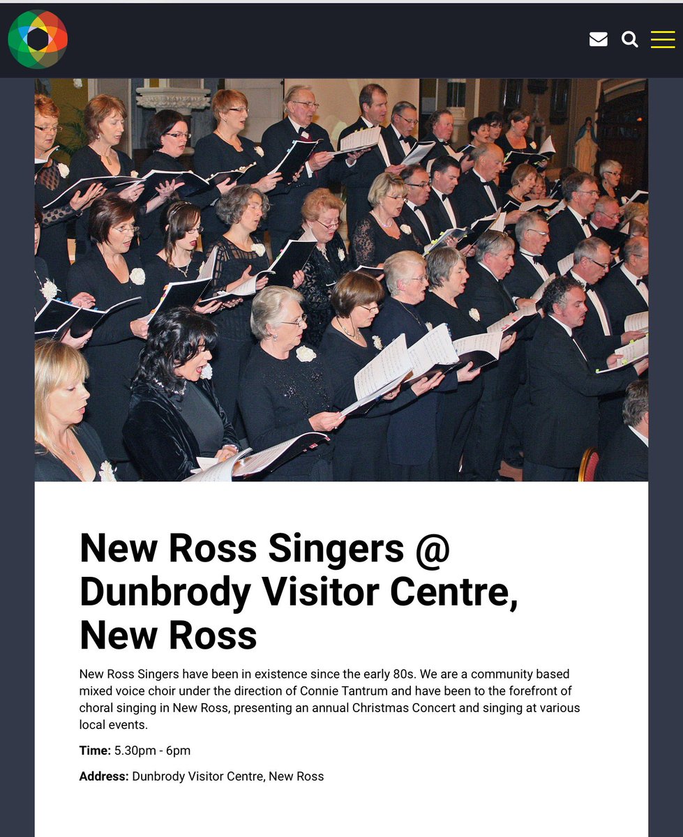 Don't forget to stop by our centre tomorrow for a wonderful performance by The New Ross Singers to celebrate #CultureNight