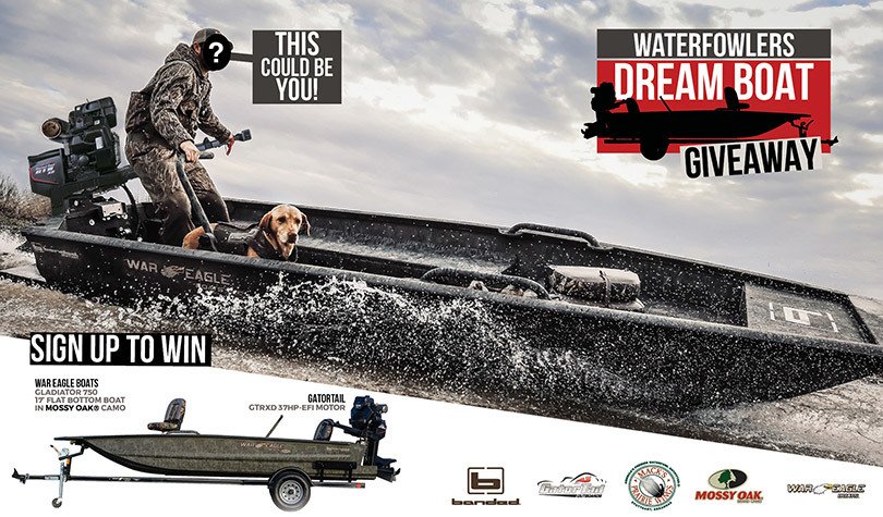 Mack's Prairie Wings on X: WINNER TAKES ALL: Gladiator War Eagle Boat,  trailer, GatorTail GTRXD 37HP Motor & gear from @BandedBrands , @AveryGHG &  Decoy Systems.  / X